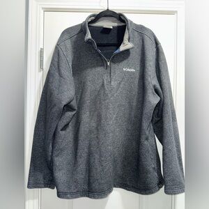 Columbia Black and Charcoal Gray Fleece Pullover